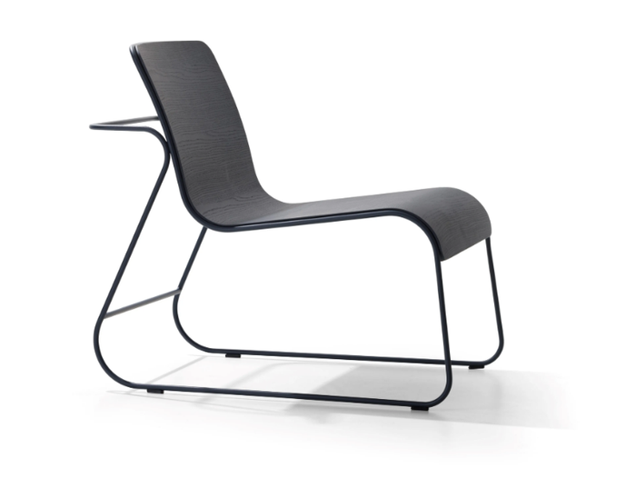 FLOW LOUNGE - Steel and wood easy chair _ True Design